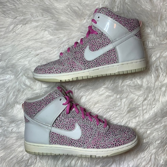 Nike | Shoes | Nike Dunk Dunks Gray Grey Pink Polka Dot 8 | Poshmark